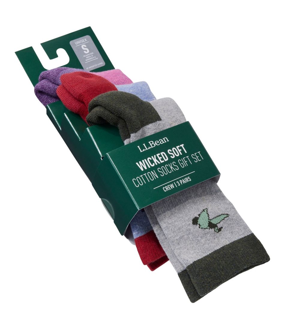 Adults' Wicked Soft Cotton Socks Animal Gift Set, 3-Pack | L.L.Bean