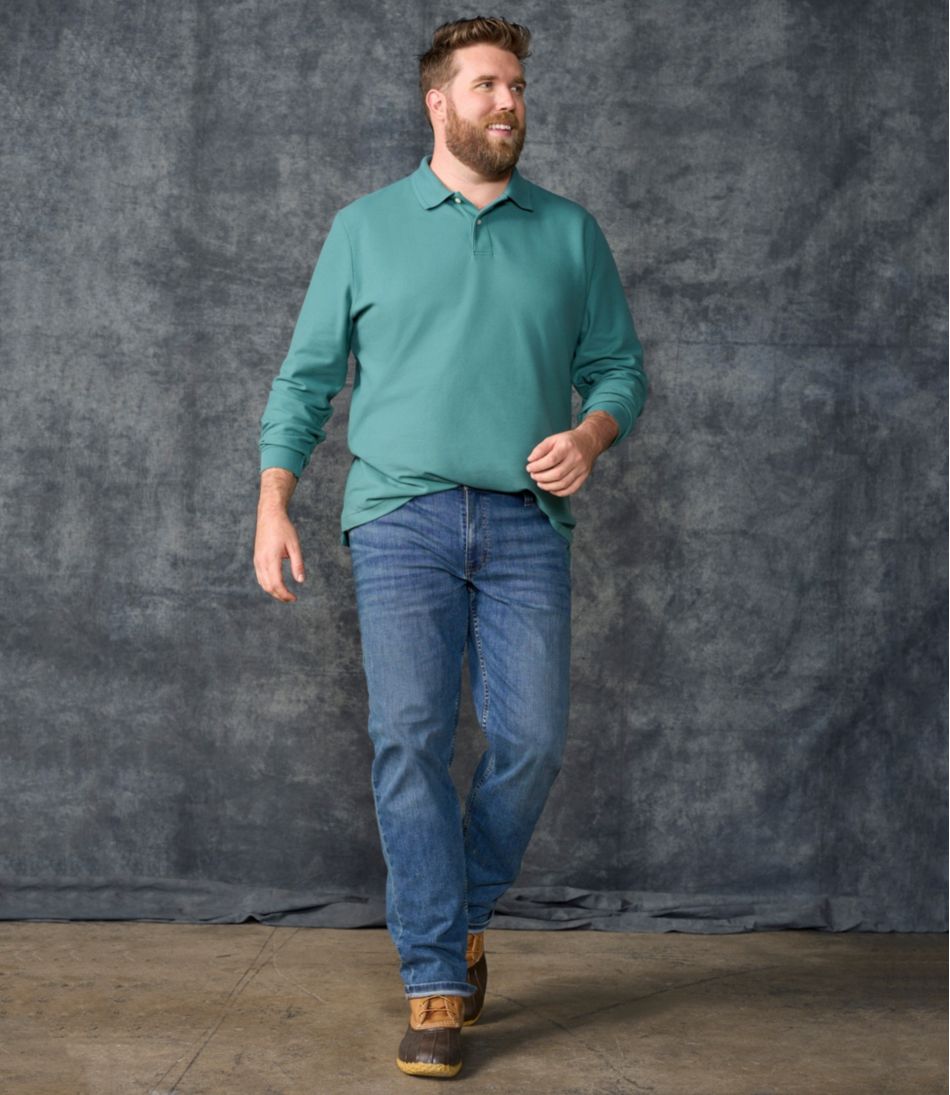 Men's Premium Double L® Polo, Long-Sleeve Without Pocket | L.L.Bean