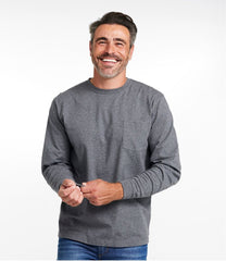 Men's Carefree Unshrinkable Tee with Pocket, Traditional Fit, Long-Sleeve | L.L.Bean