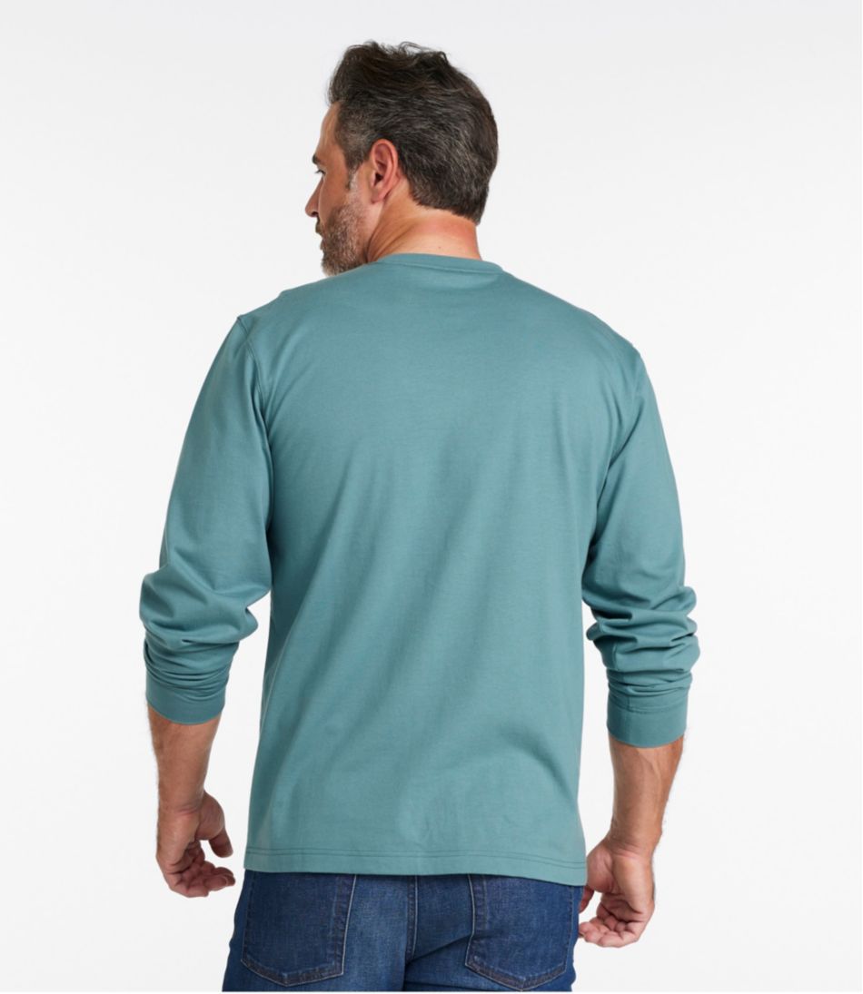 Men's Carefree Unshrinkable Tee with Pocket, Traditional Fit, Long-Sleeve | L.L.Bean