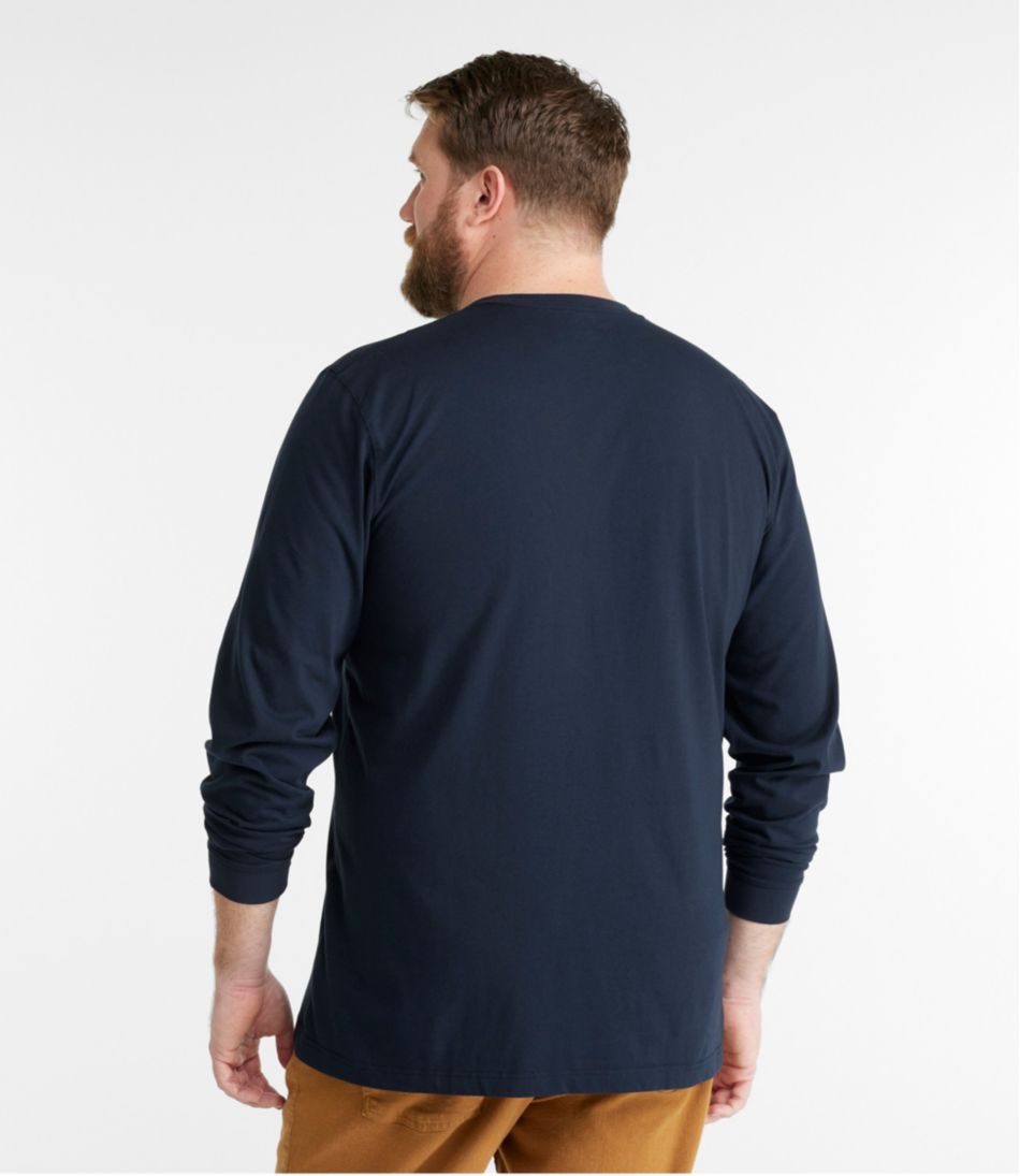 Men's Carefree Unshrinkable Tee with Pocket, Traditional Fit, Long-Sleeve | L.L.Bean