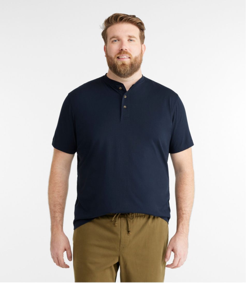 Men's Carefree Unshrinkable Tee, Traditional Fit, Henley | L.L.Bean