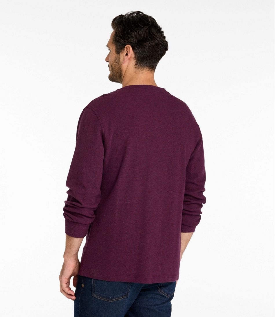 Men's Unshrinkable Mini-Waffle Henley, Long-Sleeve Traditional Fit | L.L.Bean