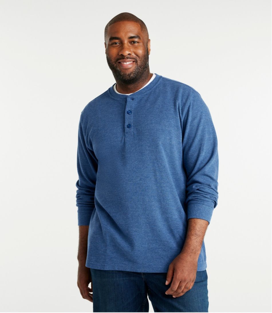 Men's Unshrinkable Mini-Waffle Henley, Long-Sleeve Traditional Fit | L.L.Bean