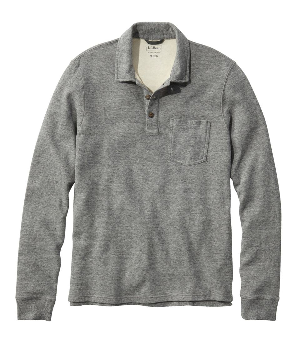 Men's Washed Cotton Double-Knit Polo, Long-Sleeve | L.L.Bean