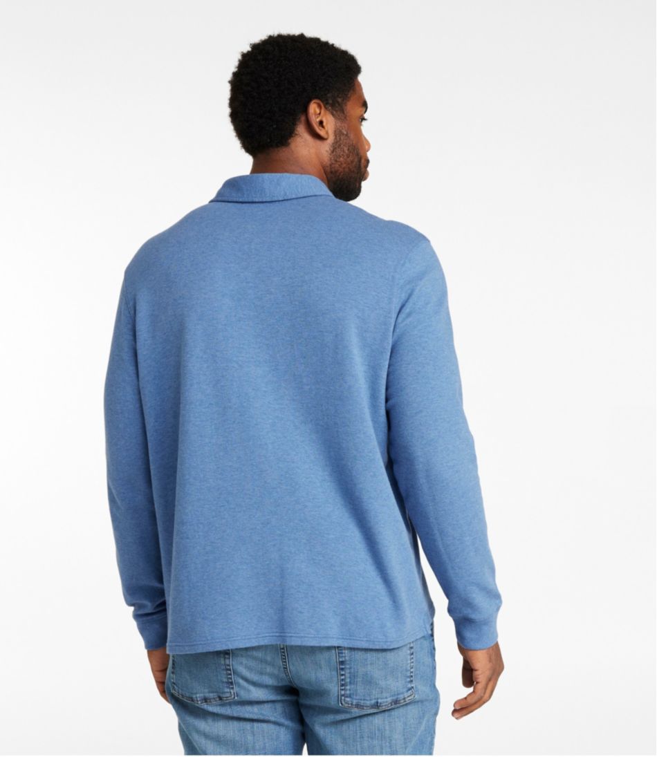 Men's Washed Cotton Double-Knit Polo, Long-Sleeve | L.L.Bean