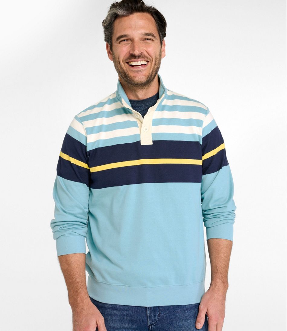 Men's Bean's Vintage Soft Rugby, Mockneck, Chest Stripe | L.L.Bean