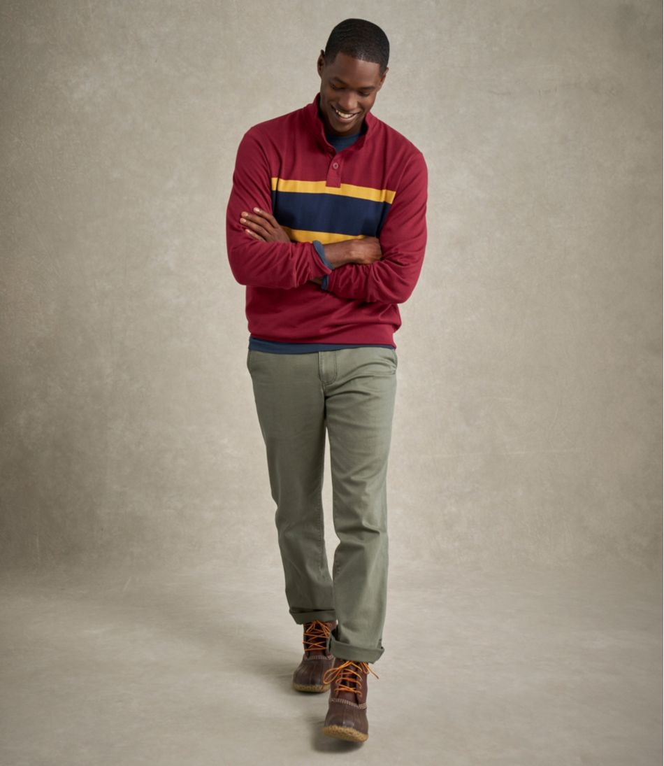 Men's Bean's Vintage Soft Rugby, Mockneck, Chest Stripe | L.L.Bean