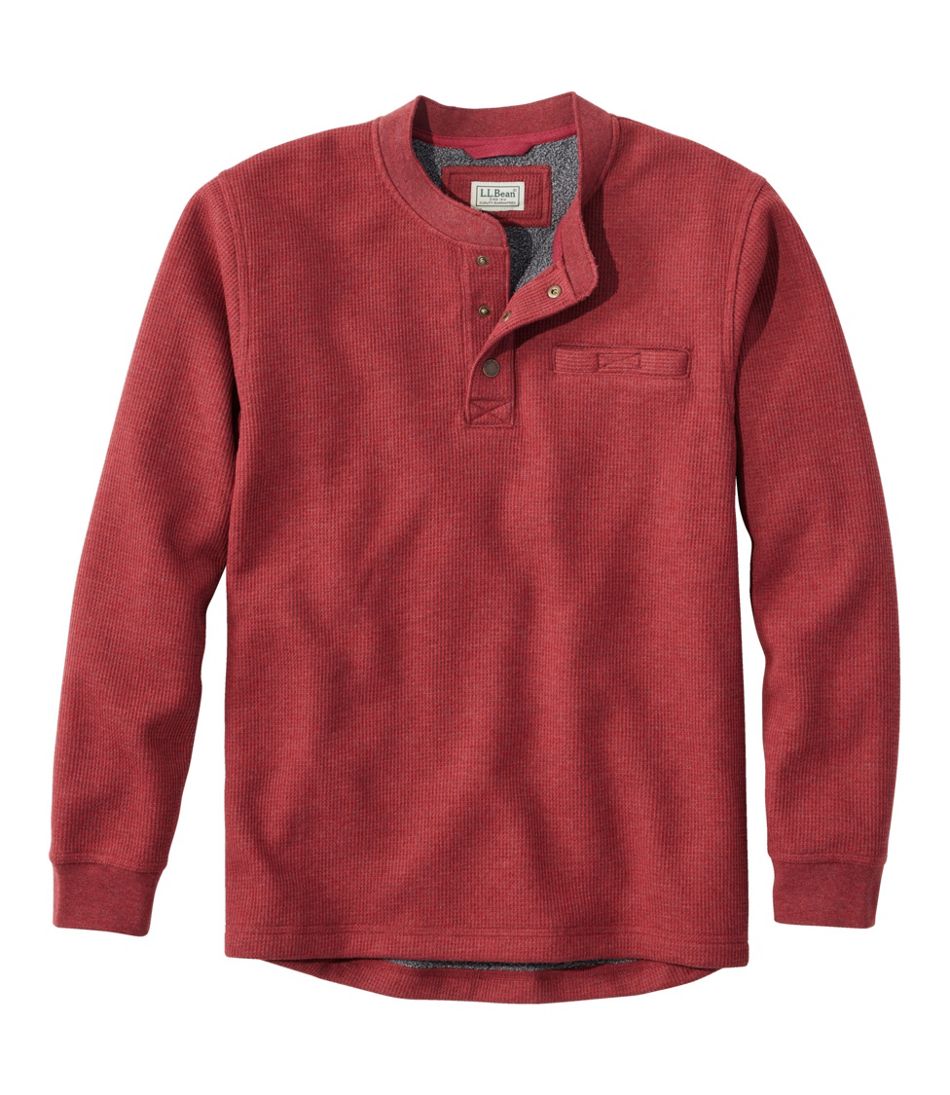 Men's Katahdin Iron Works® Bonded Waffle Fleece Henley | L.L.Bean