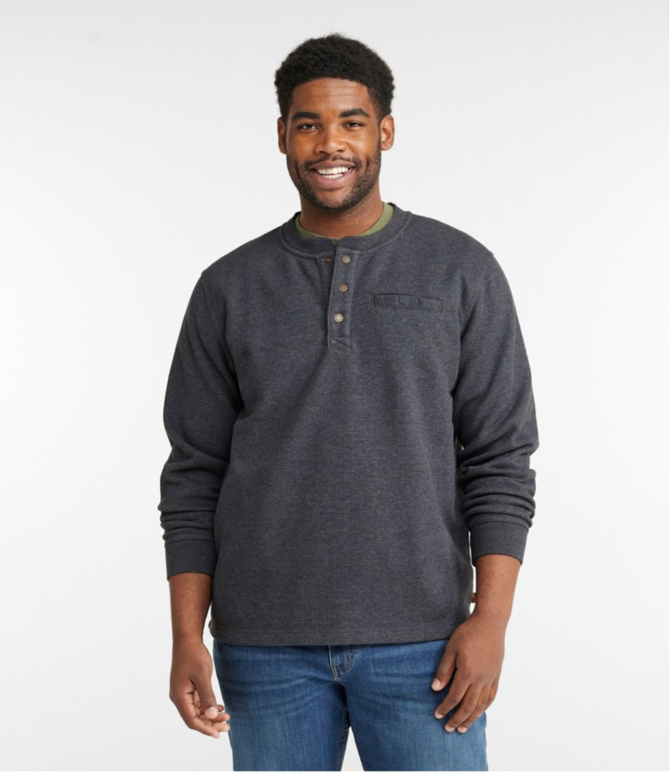 Men's Katahdin Iron Works® Bonded Waffle Fleece Henley | L.L.Bean