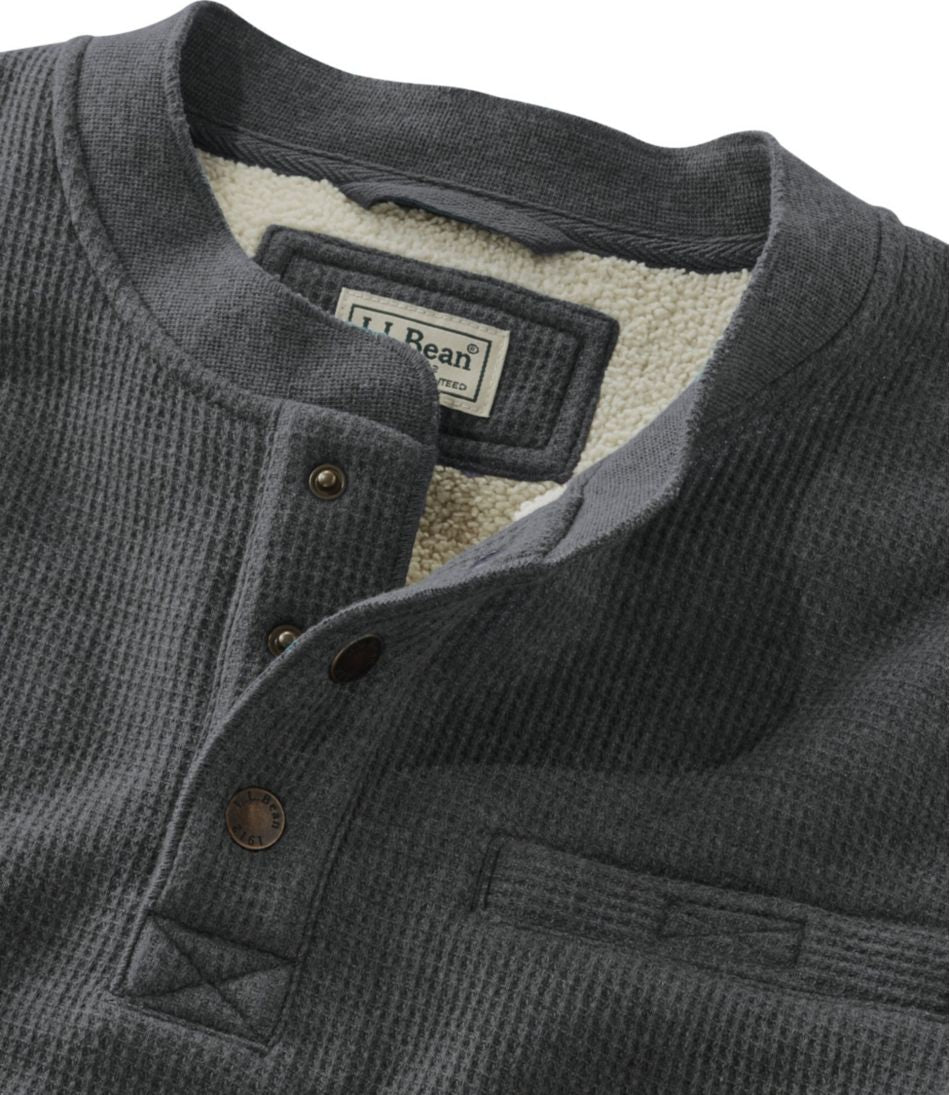Men's Katahdin Iron Works® Bonded Waffle Fleece Henley | L.L.Bean