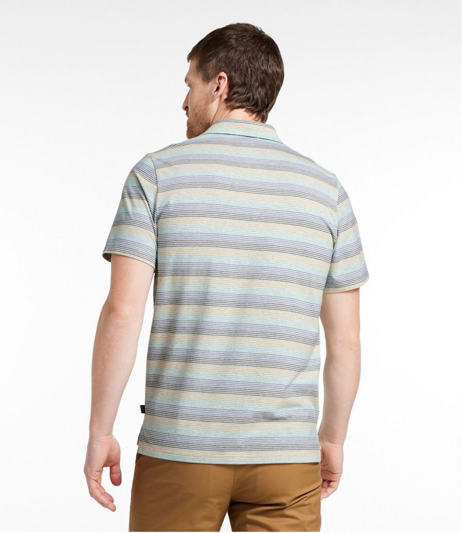 Men's Comfort Stretch Performance® Pima Polo, Short-Sleeve, Stripe | L.L.Bean