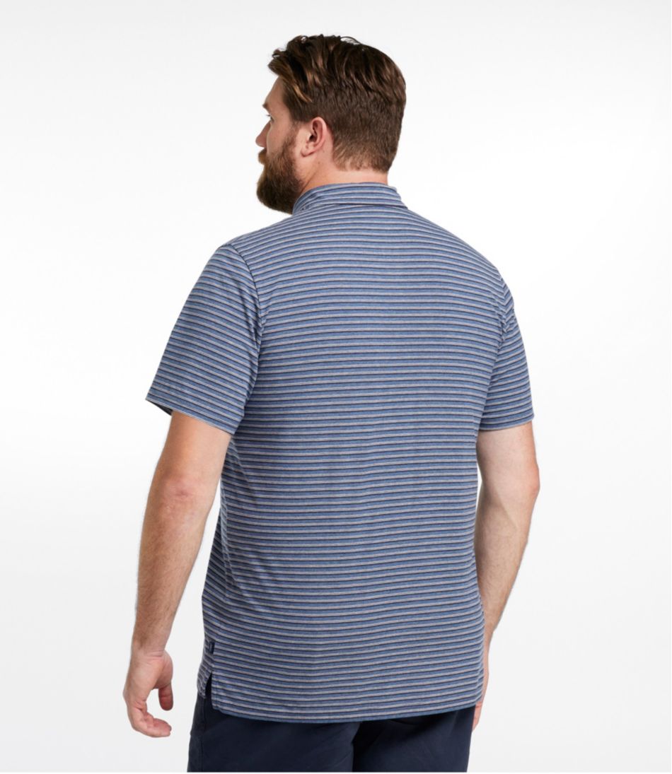 Men's Comfort Stretch Performance® Pima Polo, Short-Sleeve, Stripe | L.L.Bean