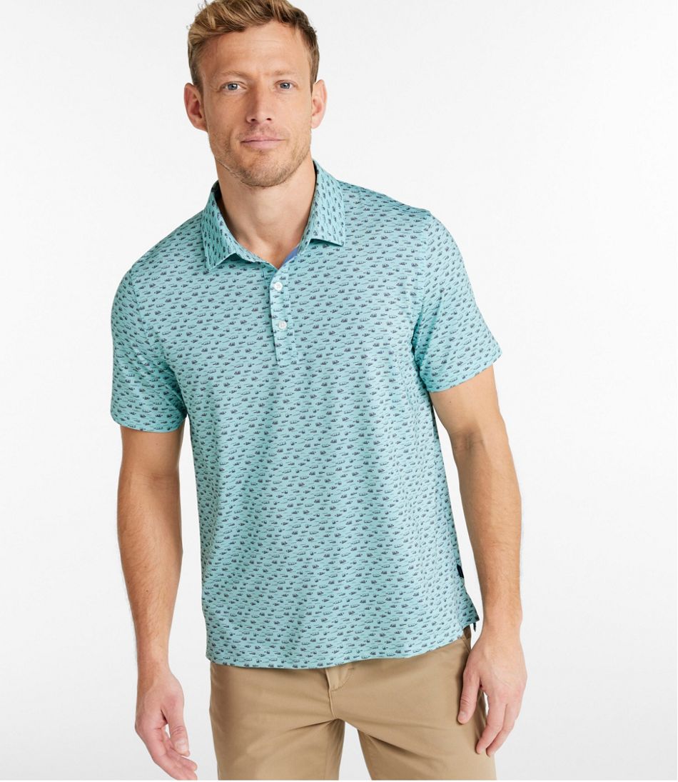 Men's Comfort Stretch Performance® Party Polo, Slightly Fitted, Short-Sleeve, Print | L.L.Bean