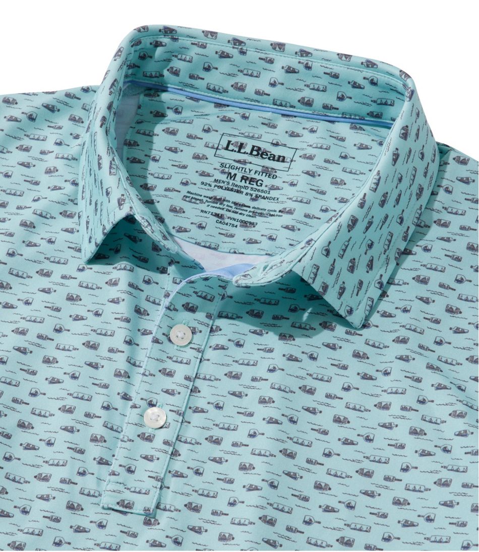 Men's Comfort Stretch Performance® Party Polo, Slightly Fitted, Short-Sleeve, Print | L.L.Bean
