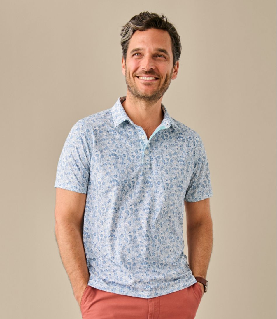 Men's Comfort Stretch Performance® Party Polo, Slightly Fitted, Short-Sleeve, Print | L.L.Bean