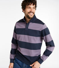 Men's Bean's Vintage Soft Rugby, Mockneck, Stripe | L.L.Bean