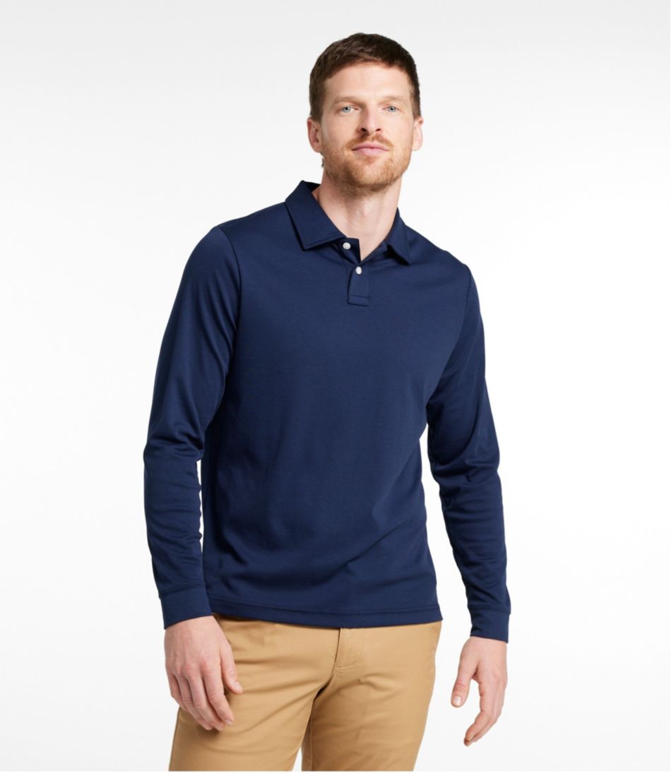 Men's Comfort Stretch Performance® Polo, Long-Sleeve, Slightly Fitted | L.L.Bean