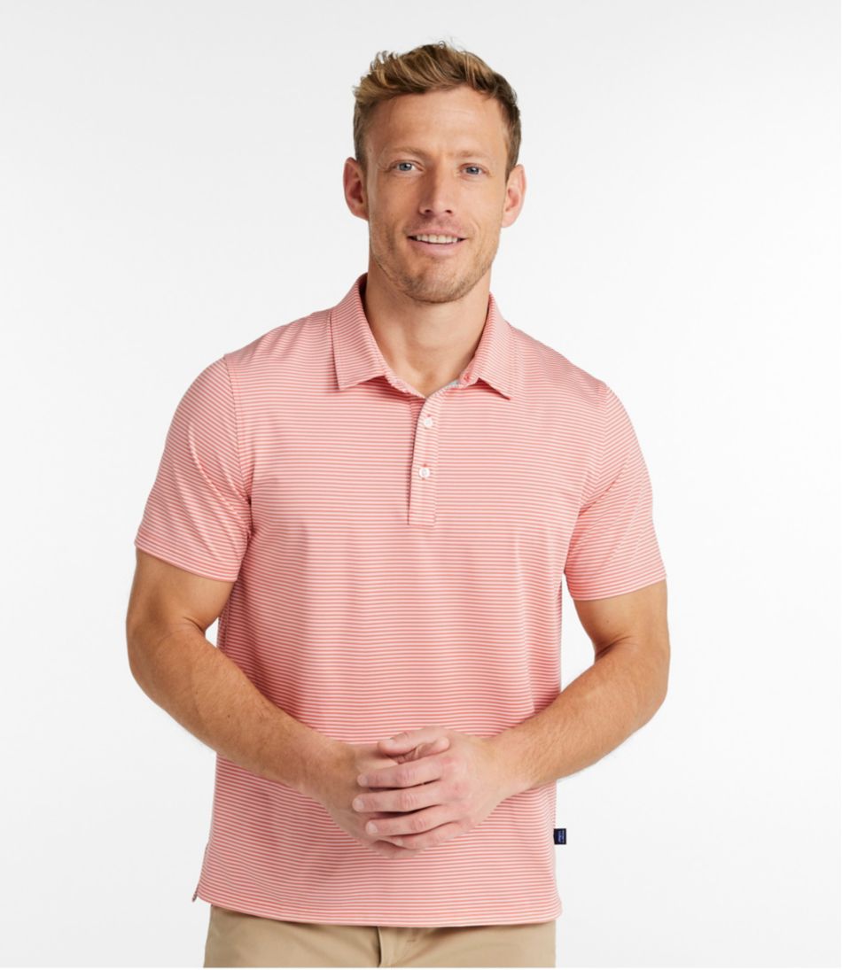 Men's Comfort Stretch Performance® Party Polo, Slightly Fitted, Short-Sleeve, Stripe | L.L.Bean