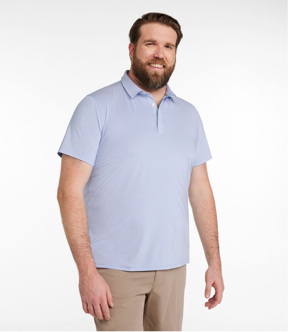 Men's Comfort Stretch Performance® Party Polo, Slightly Fitted, Short-Sleeve, Stripe | L.L.Bean