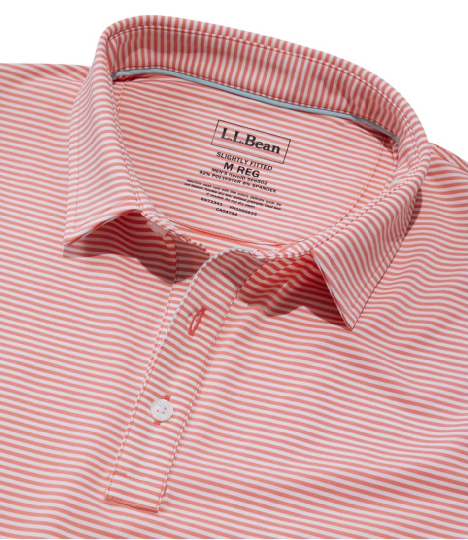 Men's Comfort Stretch Performance® Party Polo, Slightly Fitted, Short-Sleeve, Stripe | L.L.Bean