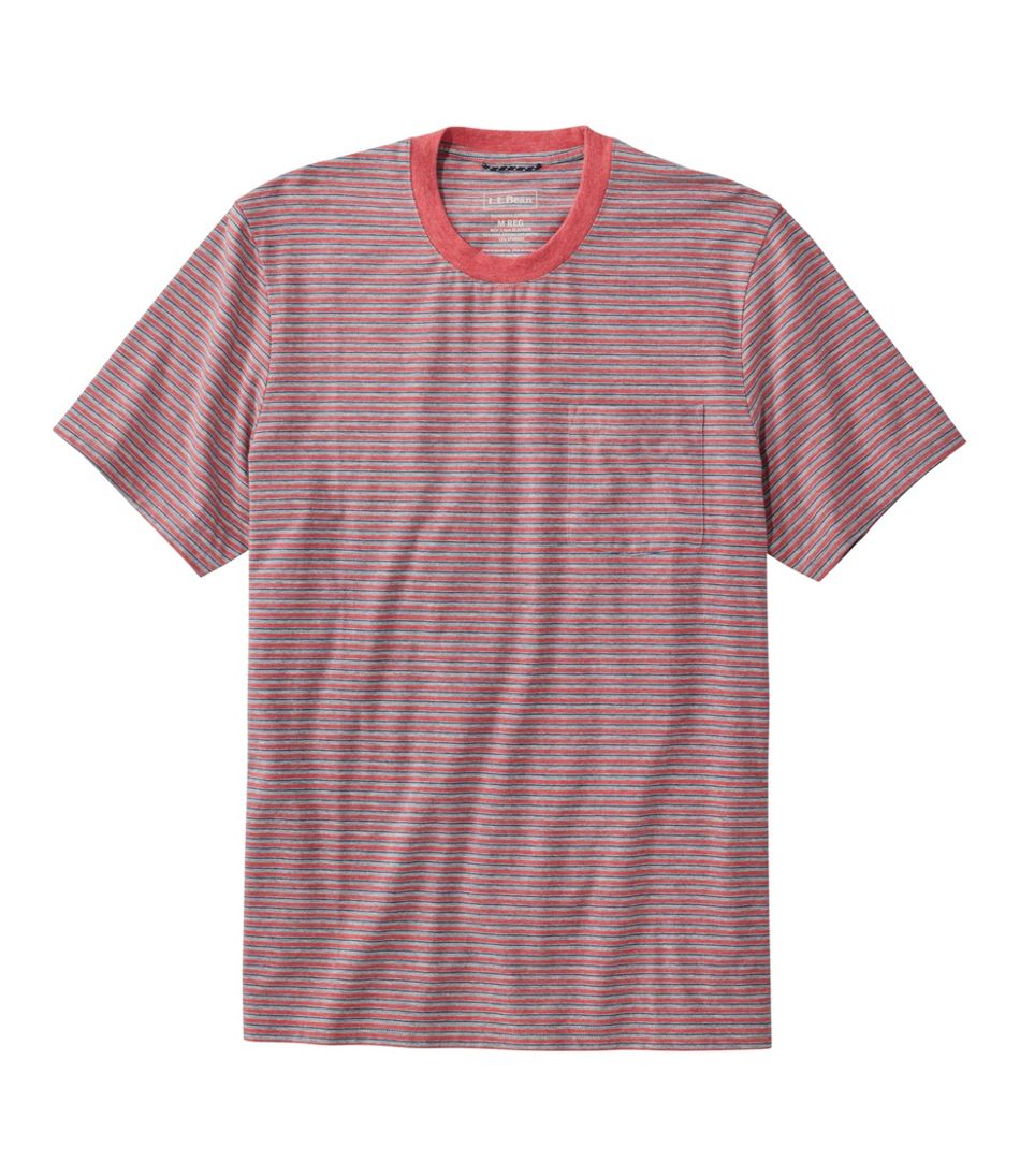 Men's Comfort Stretch Performance® Pima Pocket Tee, Short-Sleeve, Stripe | L.L.Bean