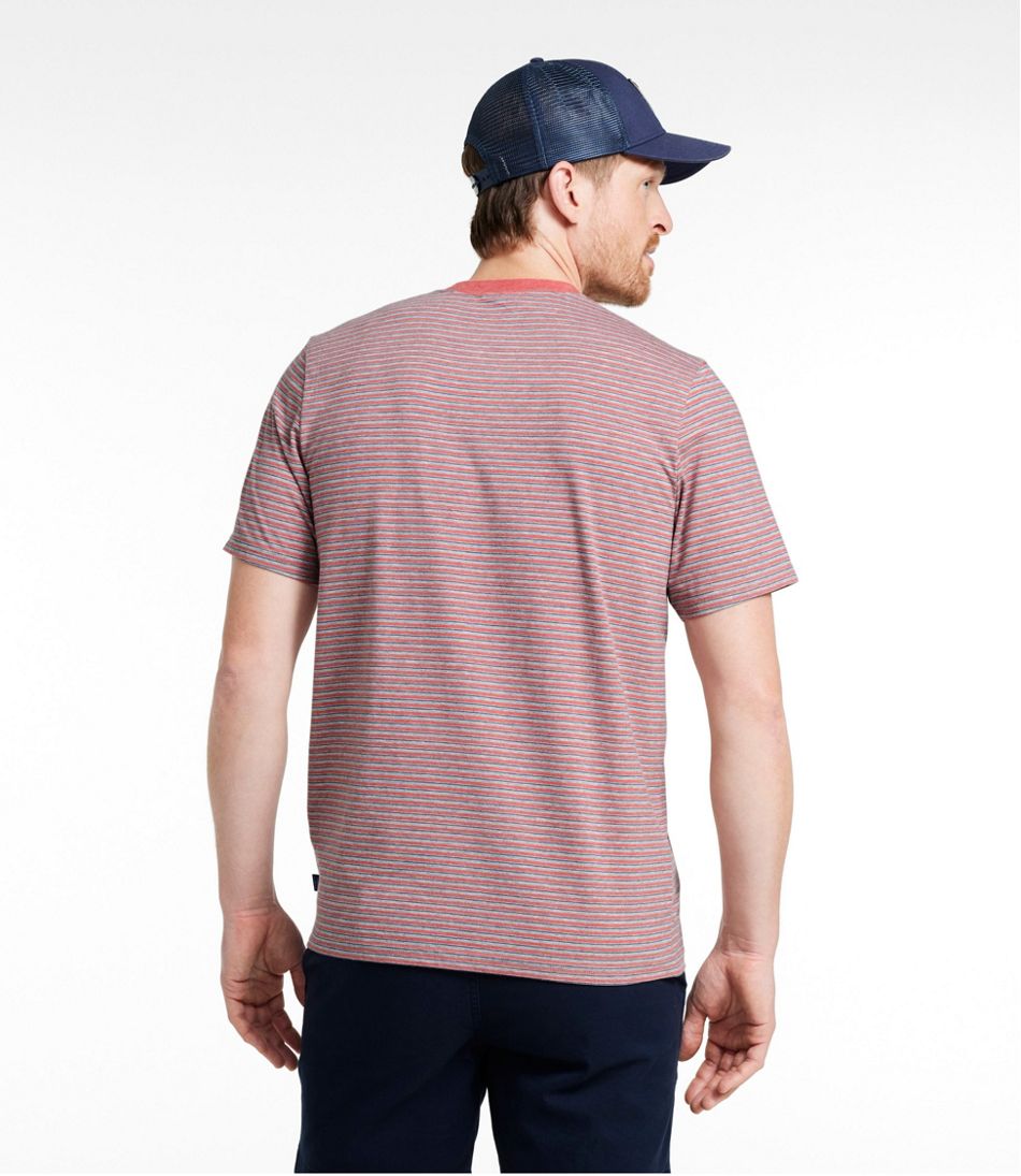 Men's Comfort Stretch Performance® Pima Pocket Tee, Short-Sleeve, Stripe | L.L.Bean