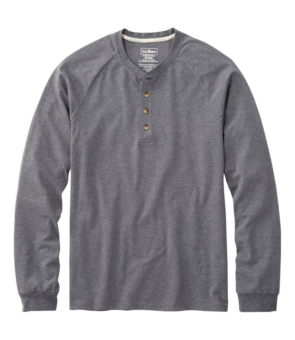 Men's Comfort Stretch Pima Tee Shirt, Long-Sleeve Henley | L.L.Bean