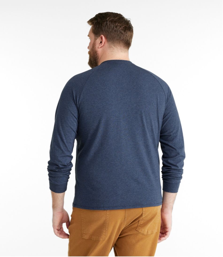 Men's Comfort Stretch Pima Tee Shirt, Long-Sleeve Henley | L.L.Bean