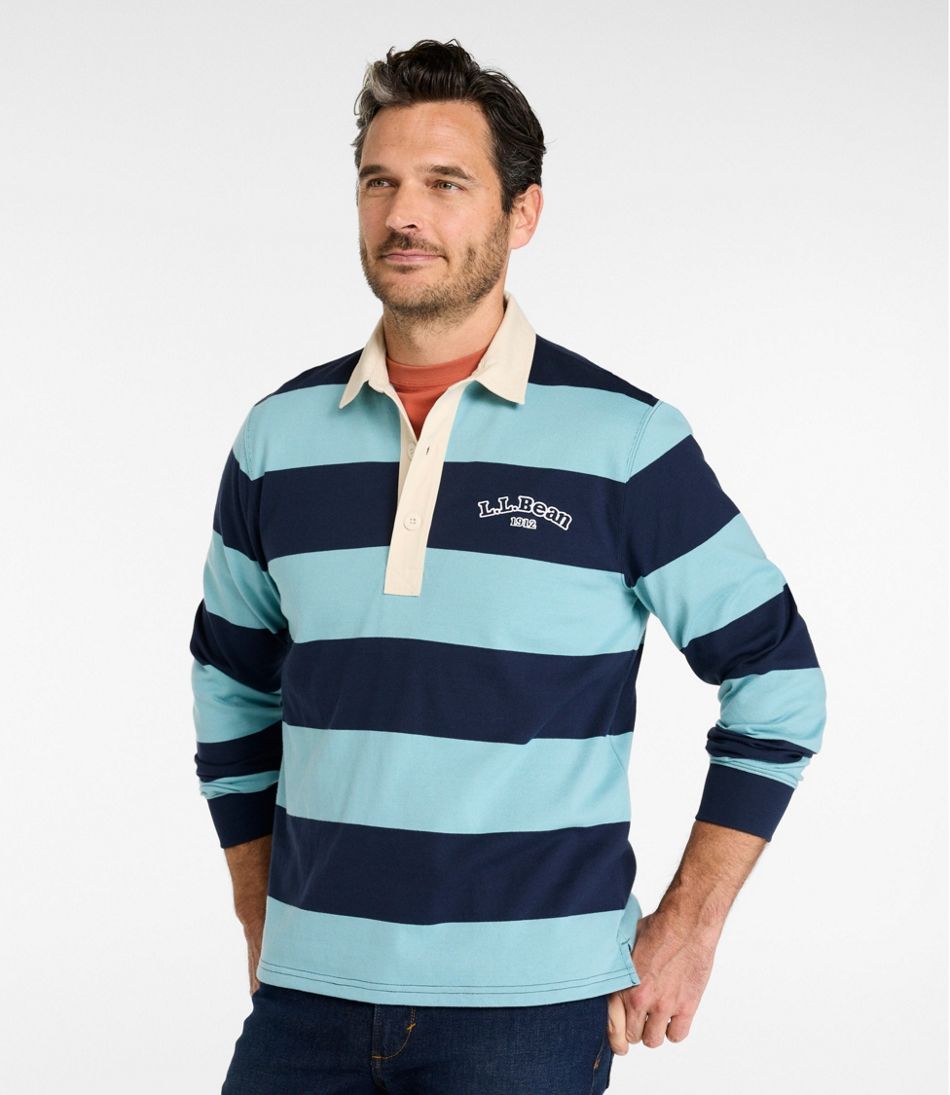 Men's Bean's Vintage Soft Rugby, Stripe Embroidered | L.L.Bean