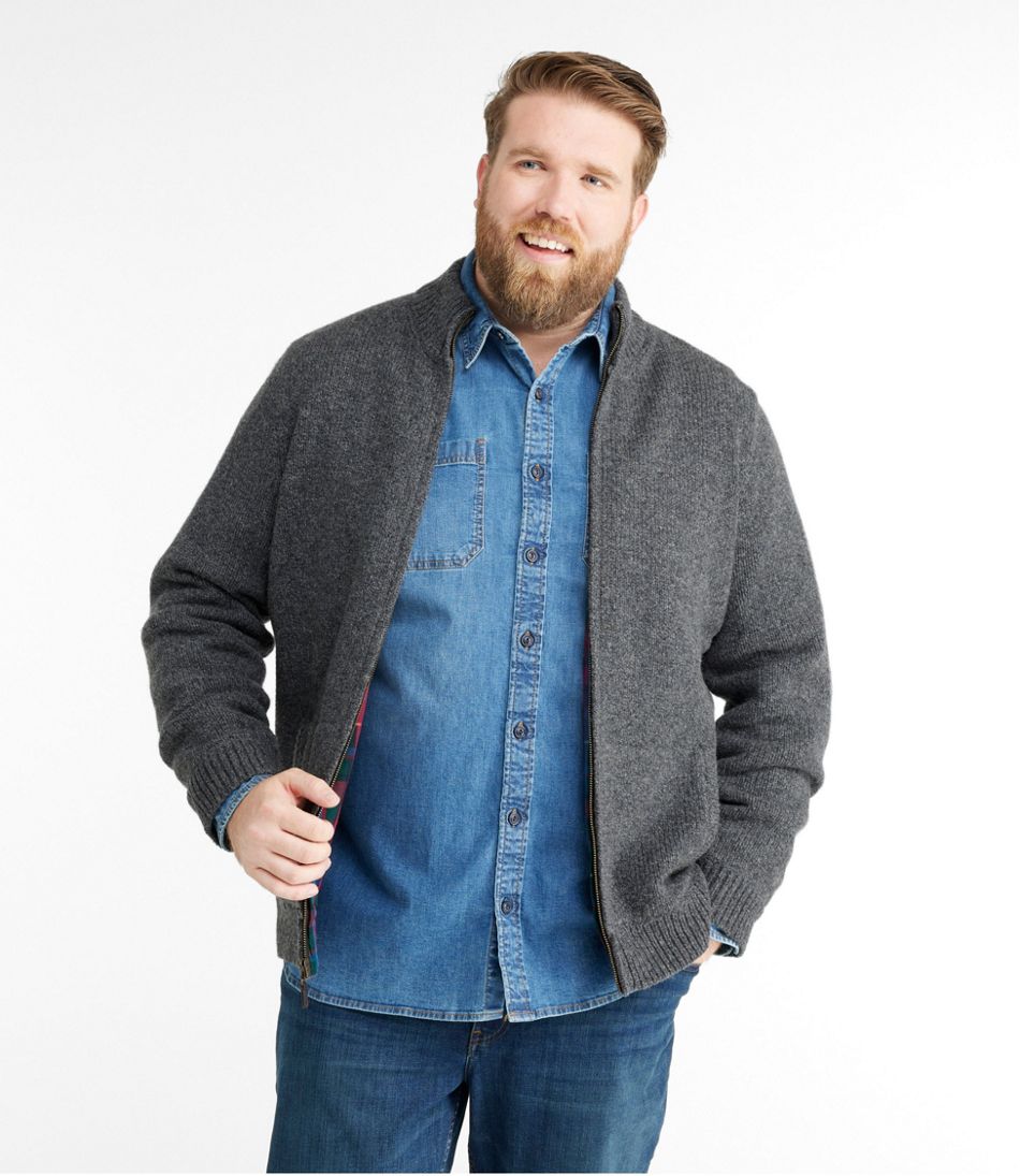 Men's Classic Ragg Wool Sweater, Full-Zip Flannel-Lined | L.L.Bean