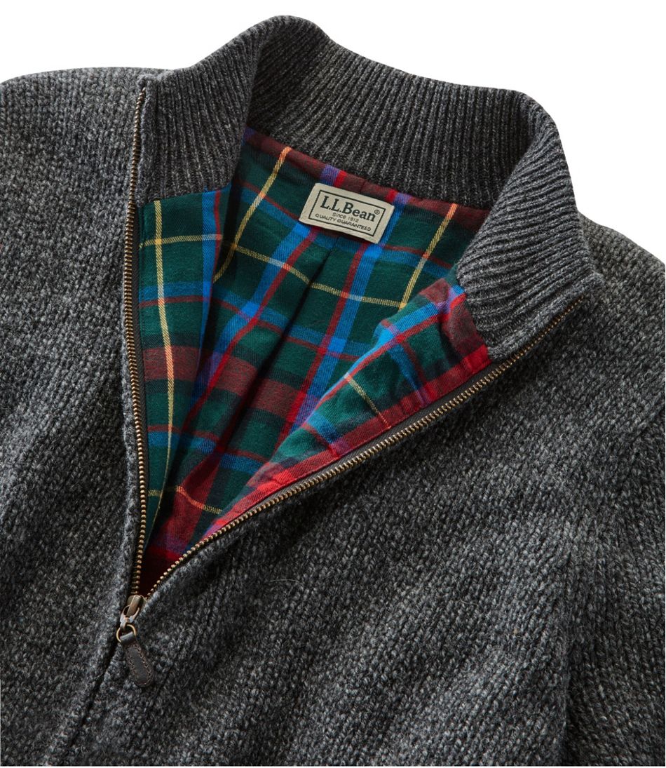 Men's Classic Ragg Wool Sweater, Full-Zip Flannel-Lined | L.L.Bean