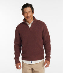 Men's Organic Cotton Waffle Sweater, Quarter Zip | L.L.Bean