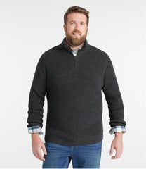 Men's Organic Cotton Waffle Sweater, Quarter Zip | L.L.Bean