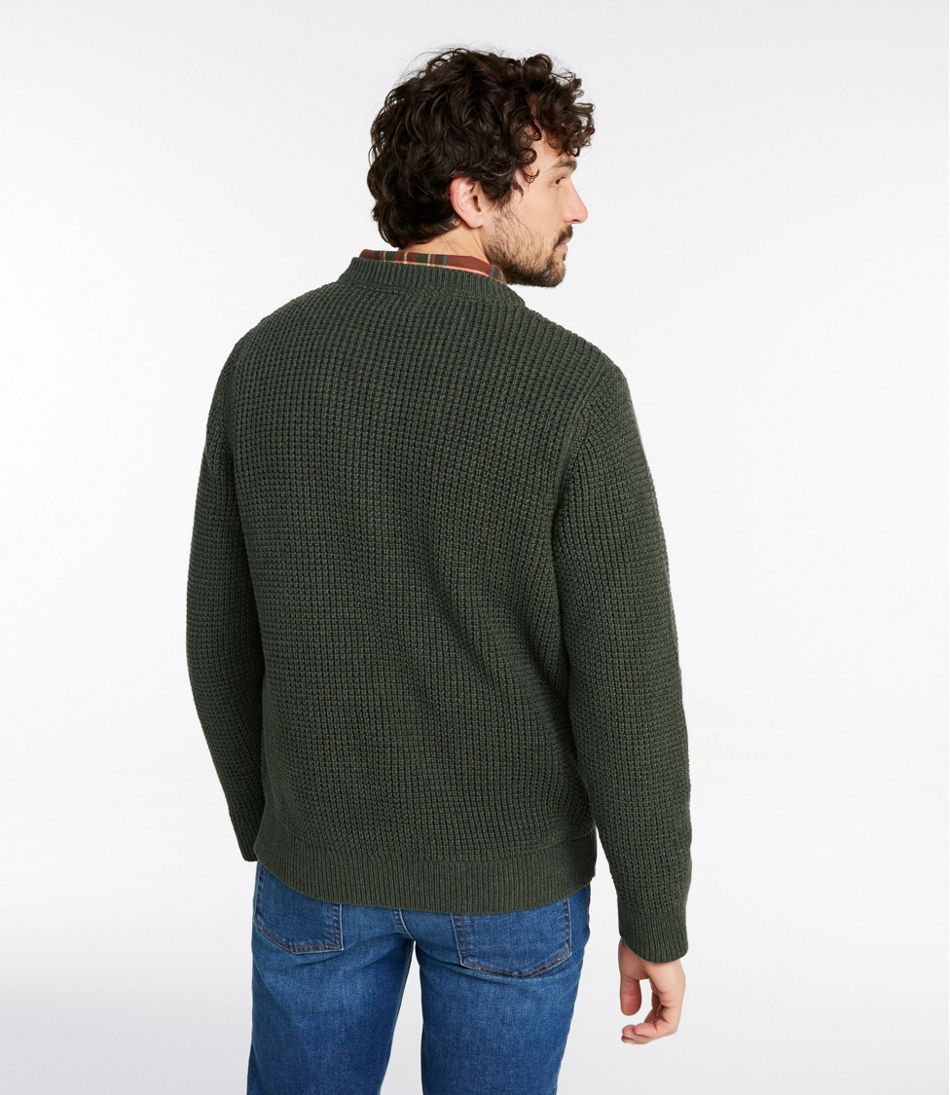 Men's Organic Cotton Waffle Sweater, Henley | L.L.Bean