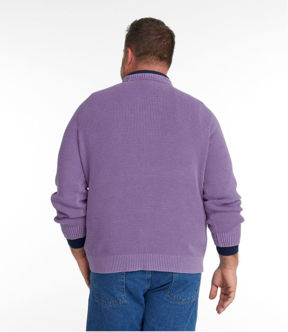 Men's Sunwashed Textured Cotton Sweater, Crewneck | L.L.Bean