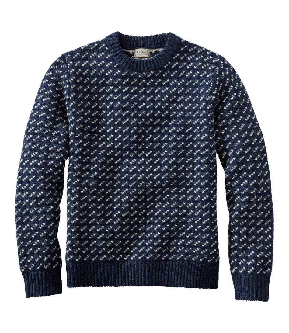 Men's Bean's Classic Ragg Wool Sweater, Crewneck, Bird's-Eye | L.L.Bean