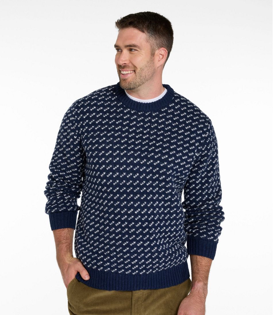 Men's Bean's Classic Ragg Wool Sweater, Crewneck, Bird's-Eye | L.L.Bean
