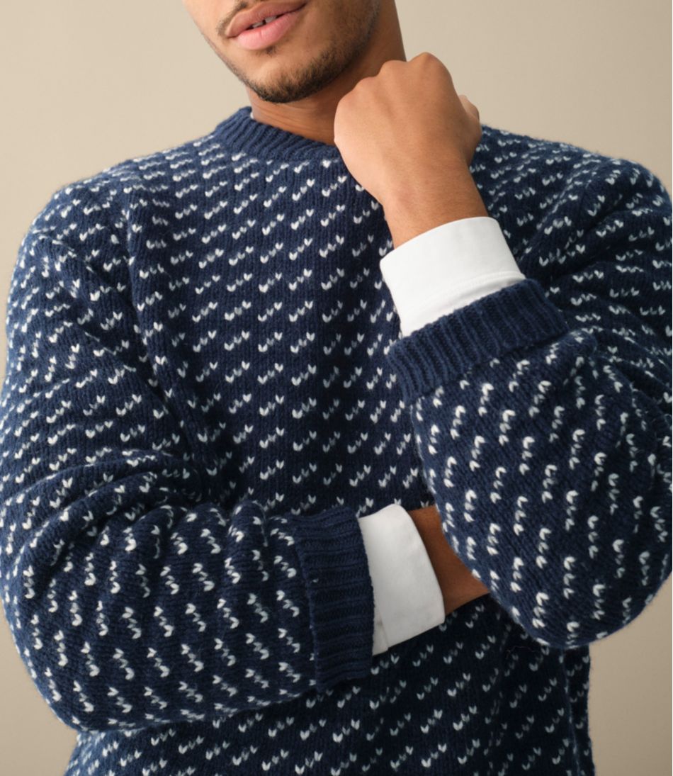 Men's Bean's Classic Ragg Wool Sweater, Crewneck, Bird's-Eye | L.L.Bean