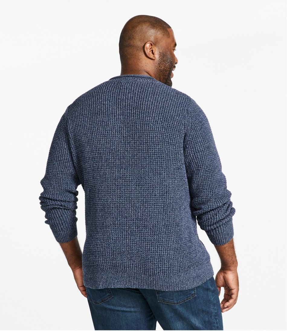 Men's Organic Cotton Waffle Sweater, Rollneck Crew | L.L.Bean