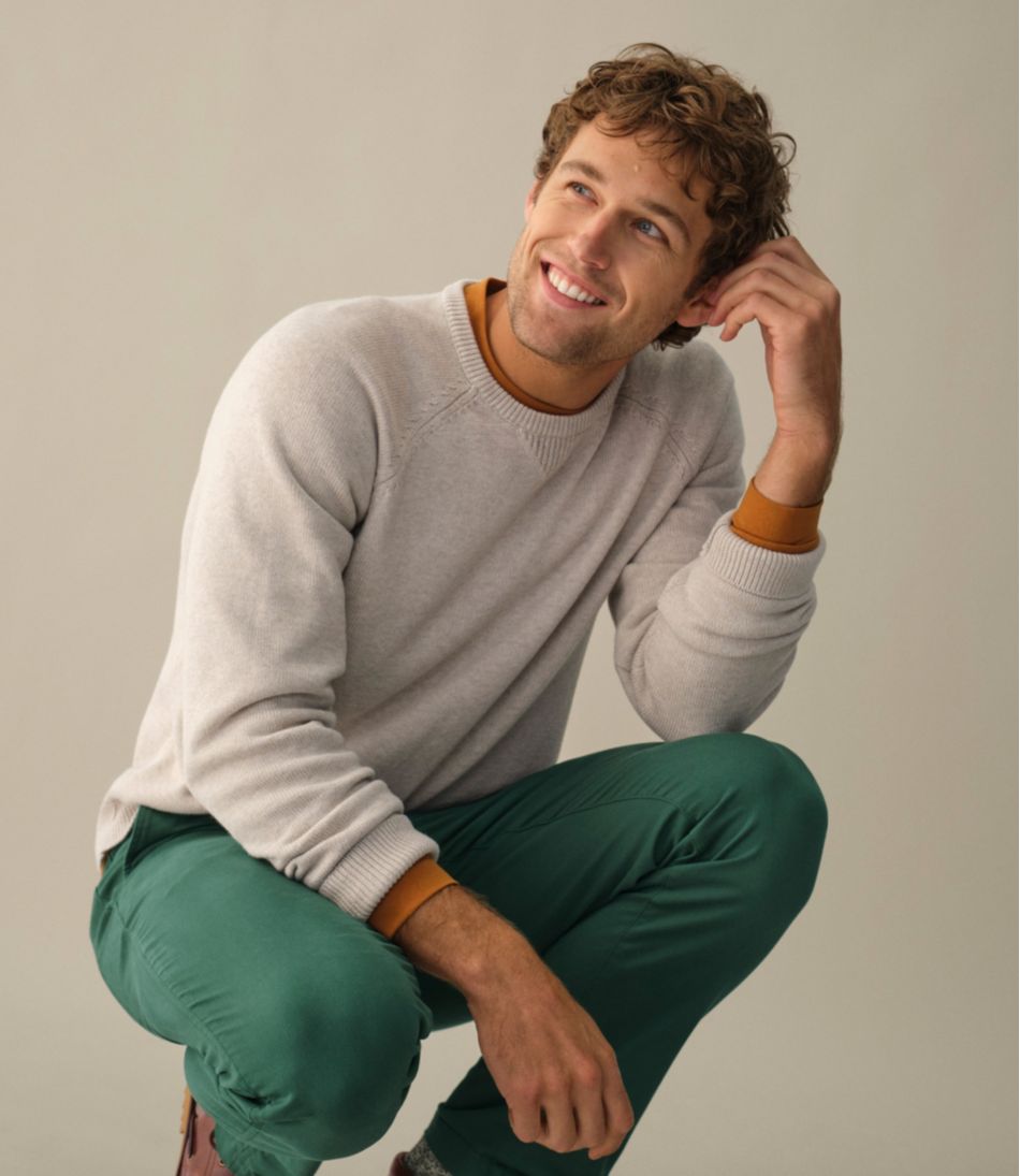 Men's Wicked Soft Cotton/Cashmere Sweater, Crewneck | L.L.Bean