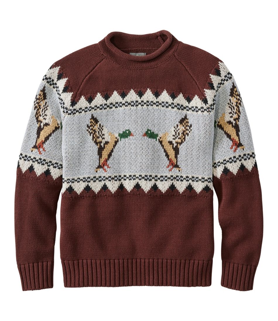 Men's Signature Organic Cotton Rollneck Sweater, Fair Isle | L.L.Bean