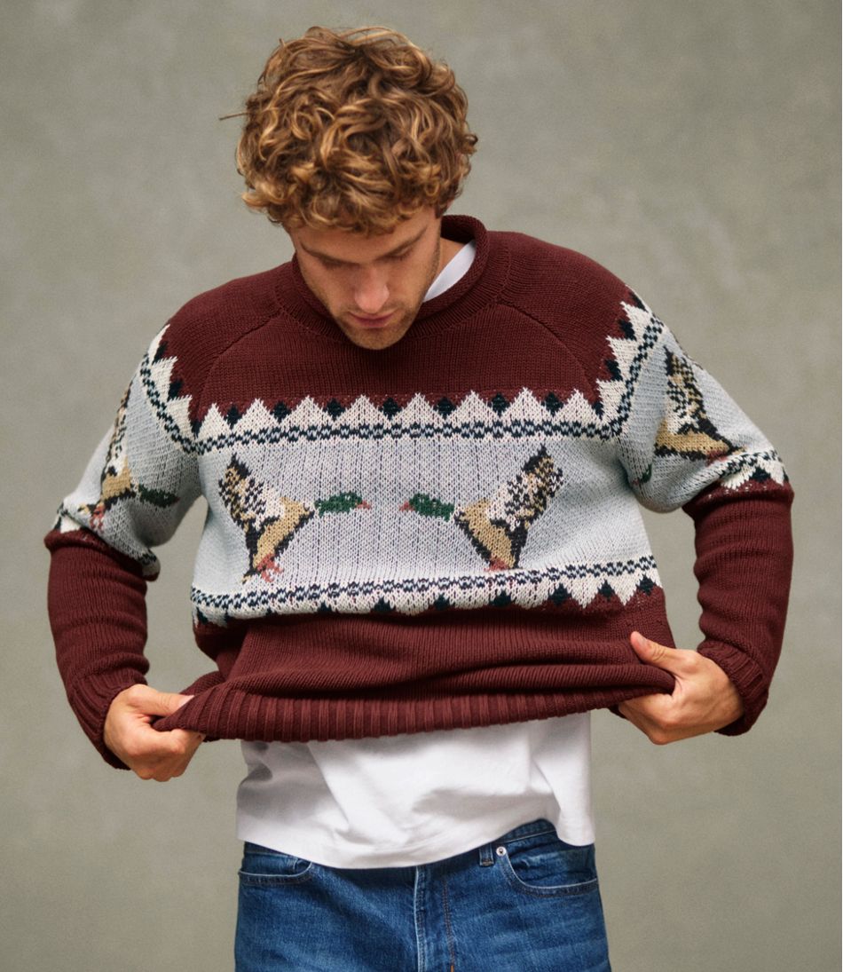 Men's Signature Organic Cotton Rollneck Sweater, Fair Isle | L.L.Bean