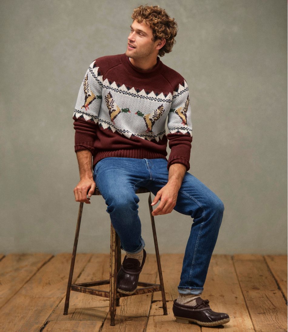 Men's Signature Organic Cotton Rollneck Sweater, Fair Isle | L.L.Bean