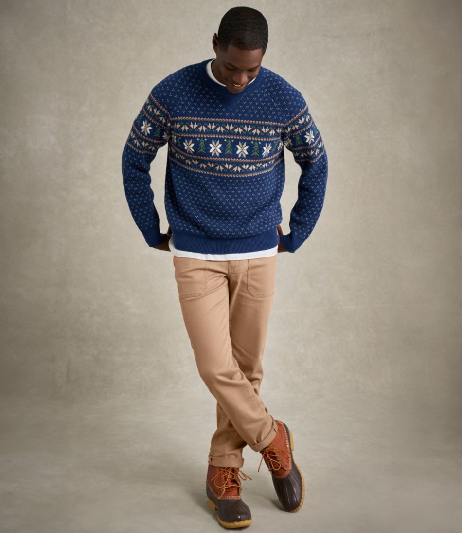 Men's Wicked Soft Cotton/Cashmere Sweater, Crewneck, Pattern | L.L.Bean