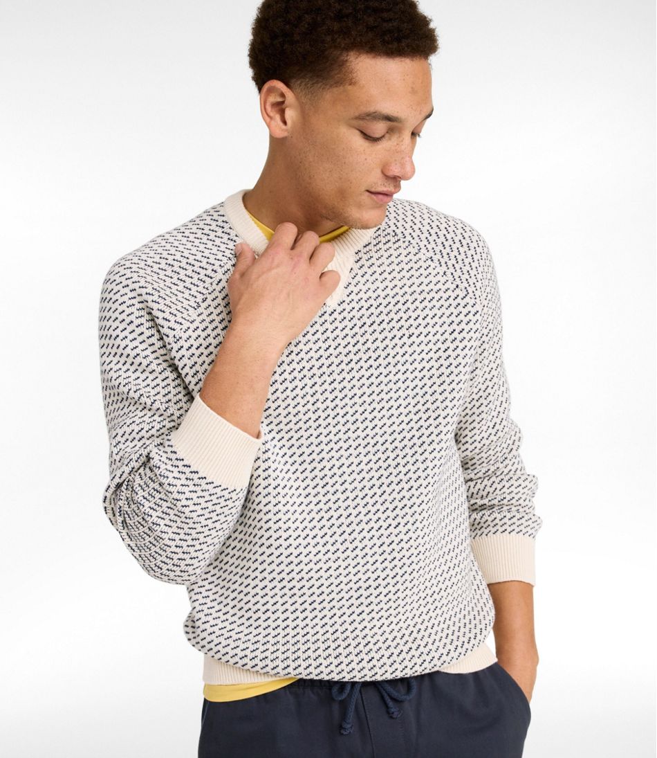 Men's Wicked Soft Cotton/Cashmere Sweater, Crewneck, Pattern | L.L.Bean