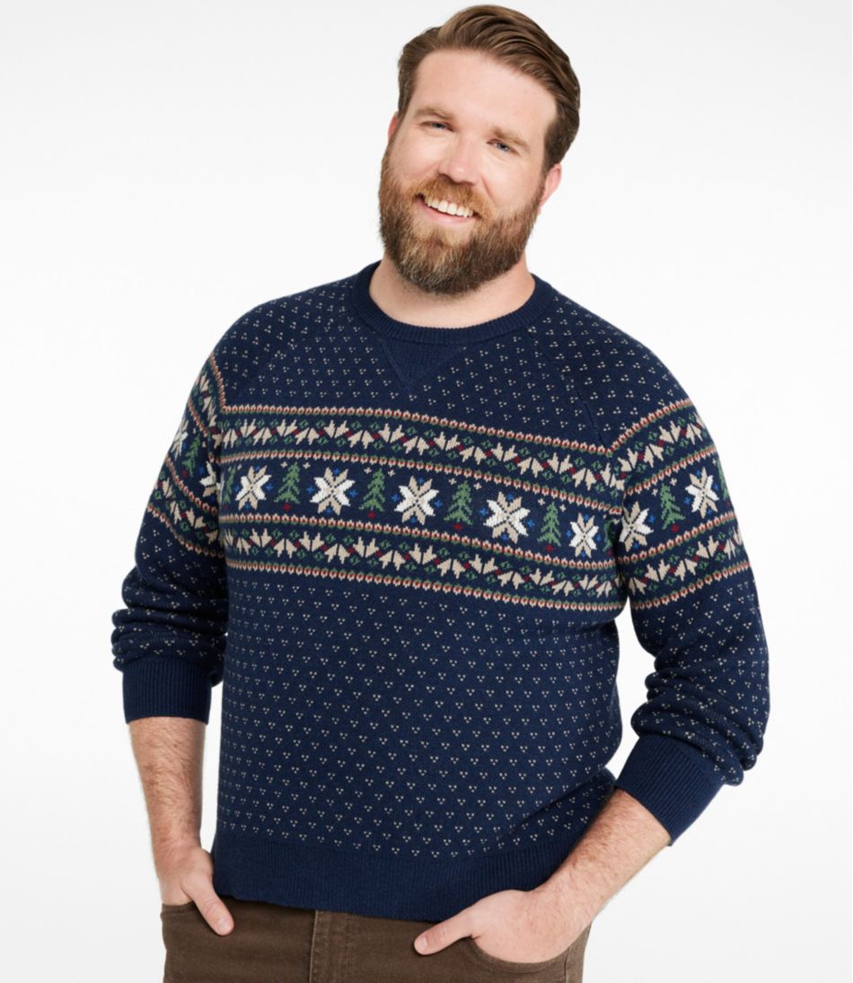 Men's Wicked Soft Cotton/Cashmere Sweater, Crewneck, Pattern | L.L.Bean