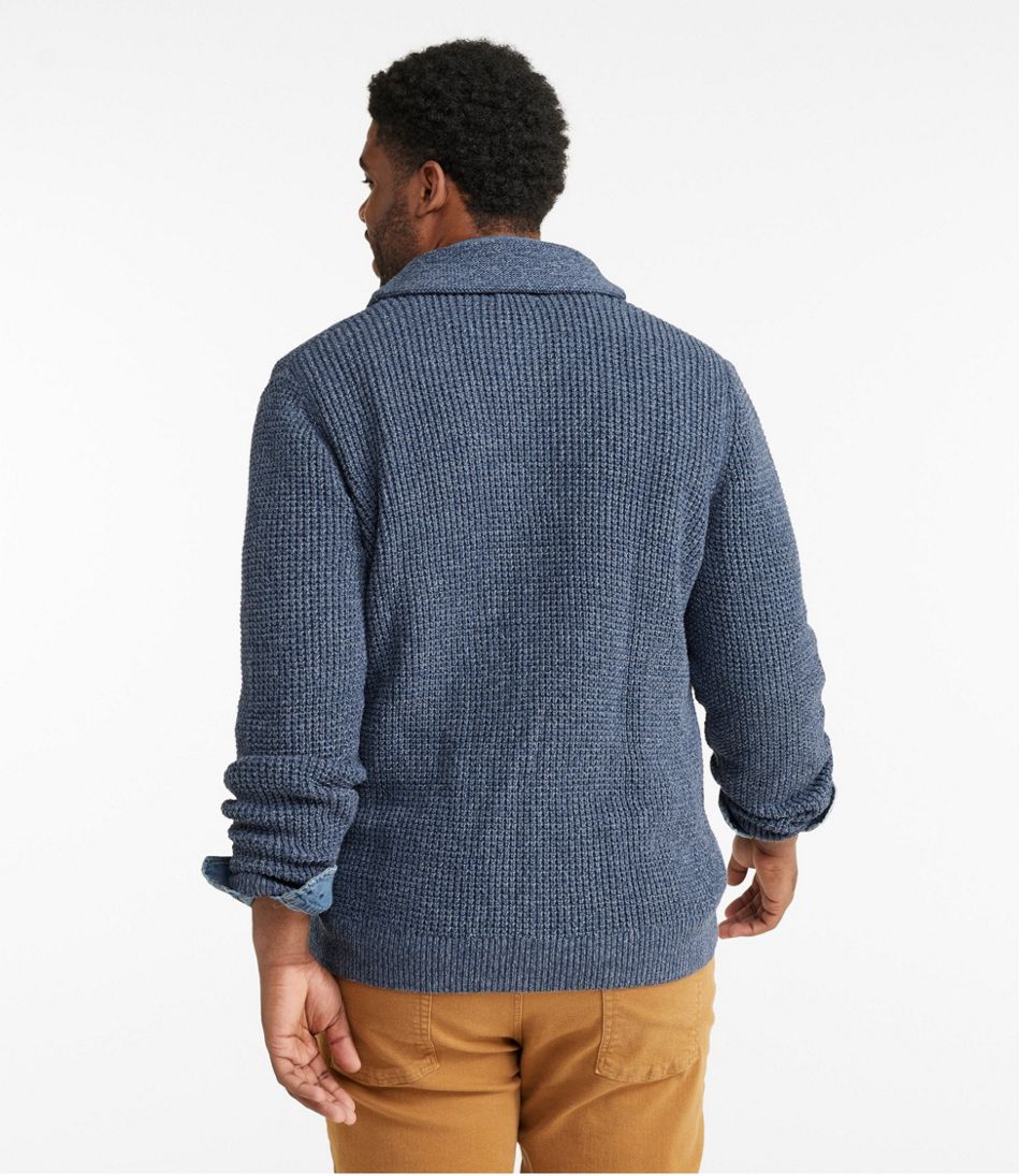 Men's Organic Cotton Waffle Sweater, Cardigan | L.L.Bean