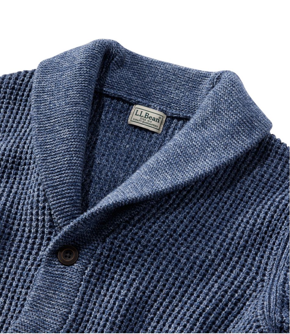 Men's Organic Cotton Waffle Sweater, Cardigan | L.L.Bean