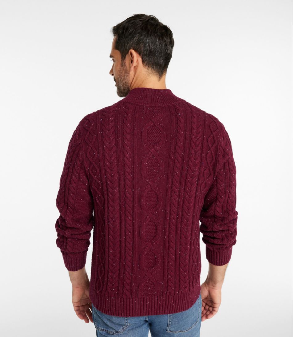 Men's Bean's Heritage Soft Cotton Fisherman Sweater, Button-Mock | L.L.Bean